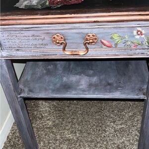 Gray and Gold Decorative Drawer Handle with Whimsical Design